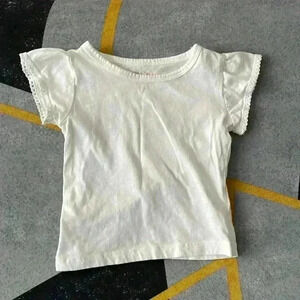 White Shirt with Sleeve Design| 18M